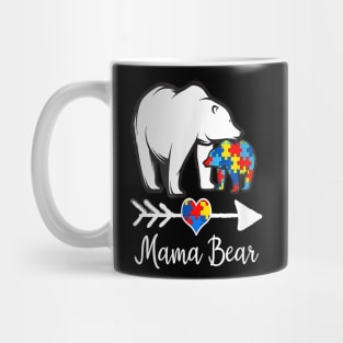 Mama Bear Puzzle Pieces Autism Awareness Costume Mug